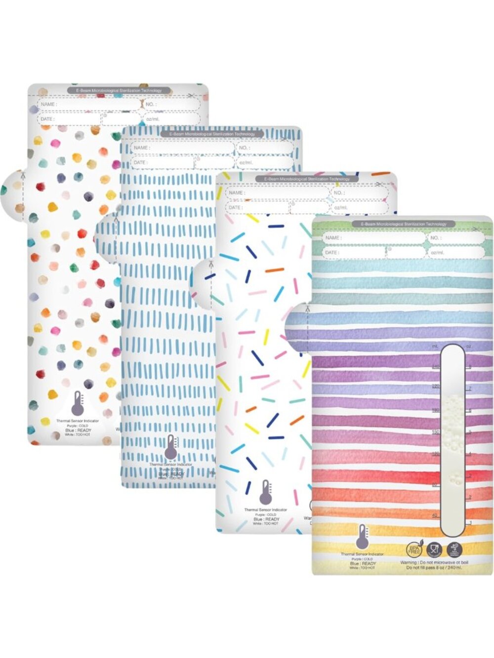 Breast Milk Storage Bags - 8oz, 100 Count | Leak-Proof, Freezer Safe, Easy Pour
